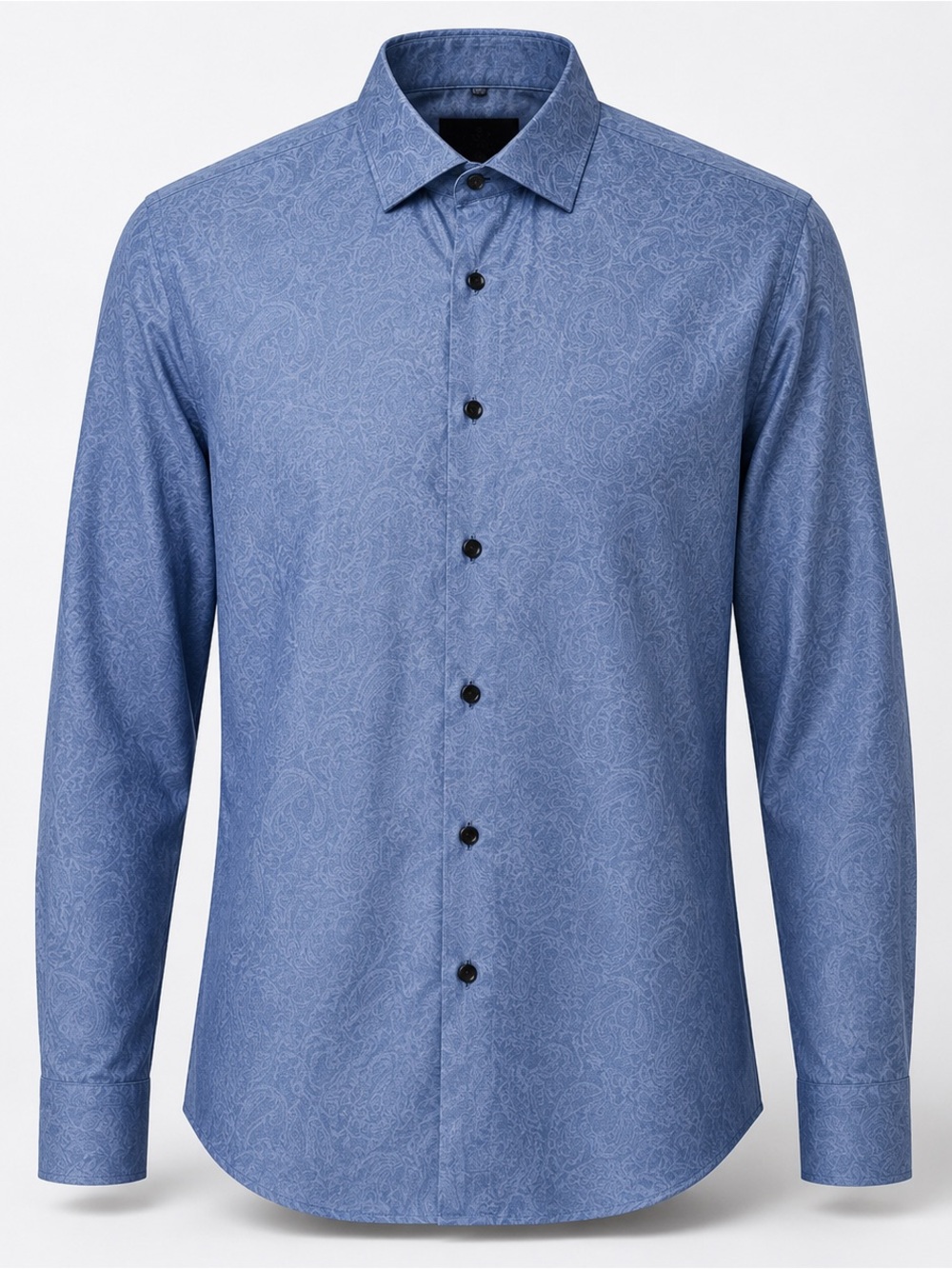 Avenue Men's Blue Paisley Long-Sleeve Button-Up Shirt